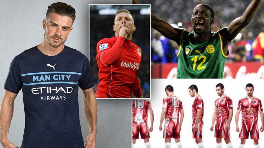Áo đấu Man City lọt top trang phục bóng đá "khó hiểu" nhất lịch sử